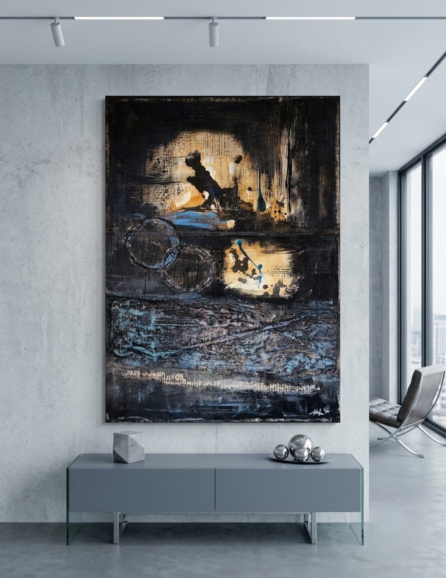 17 Textured Abstract Acrylic Painting